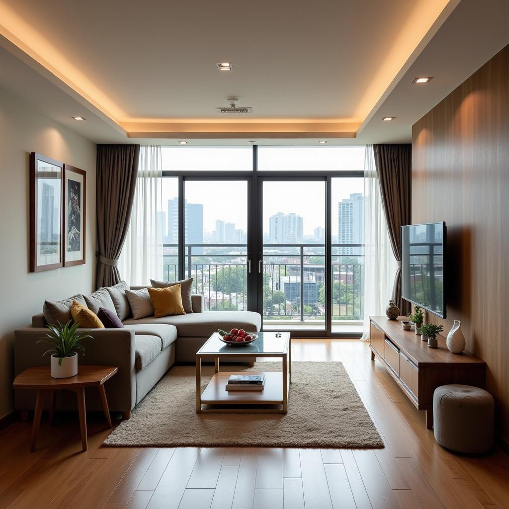 Modern Living Room in a Putrajaya Condo Homestay