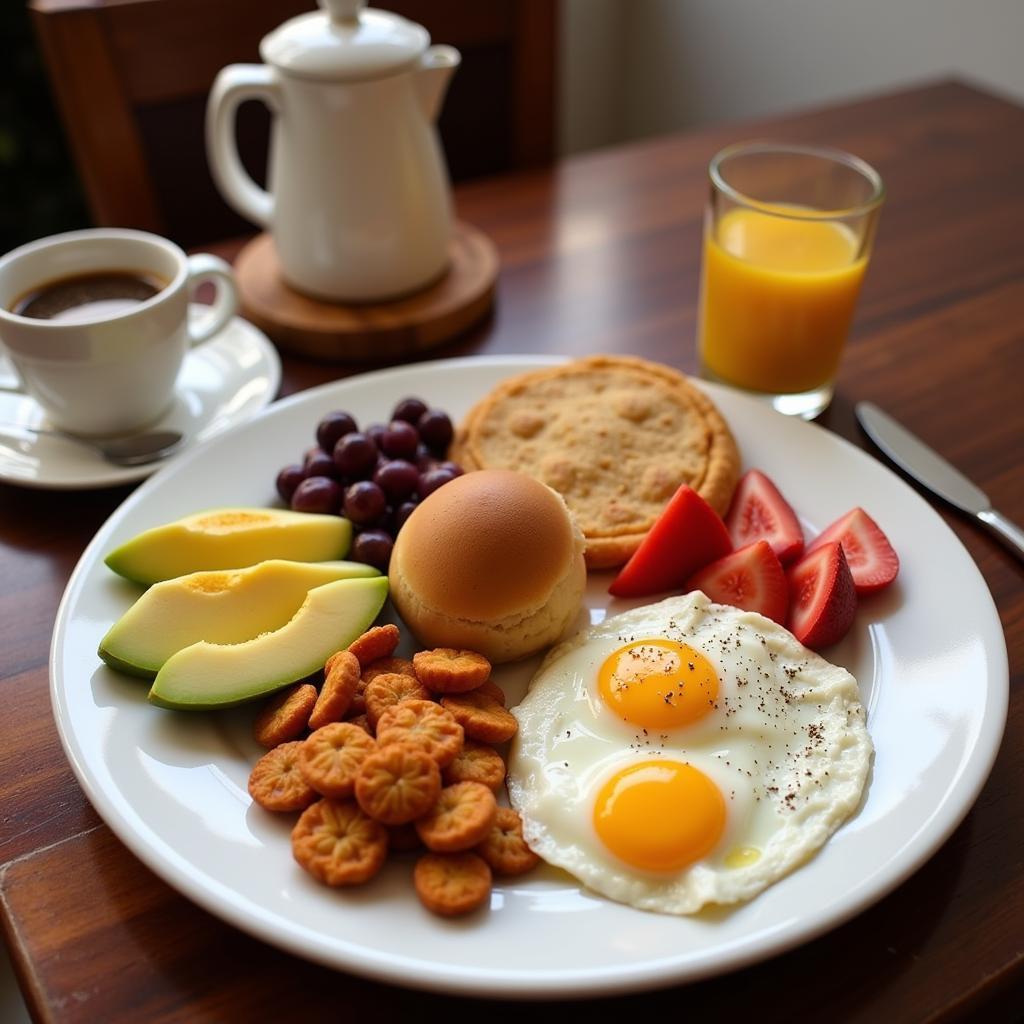 Enjoying a Traditional Ecuadorian Breakfast