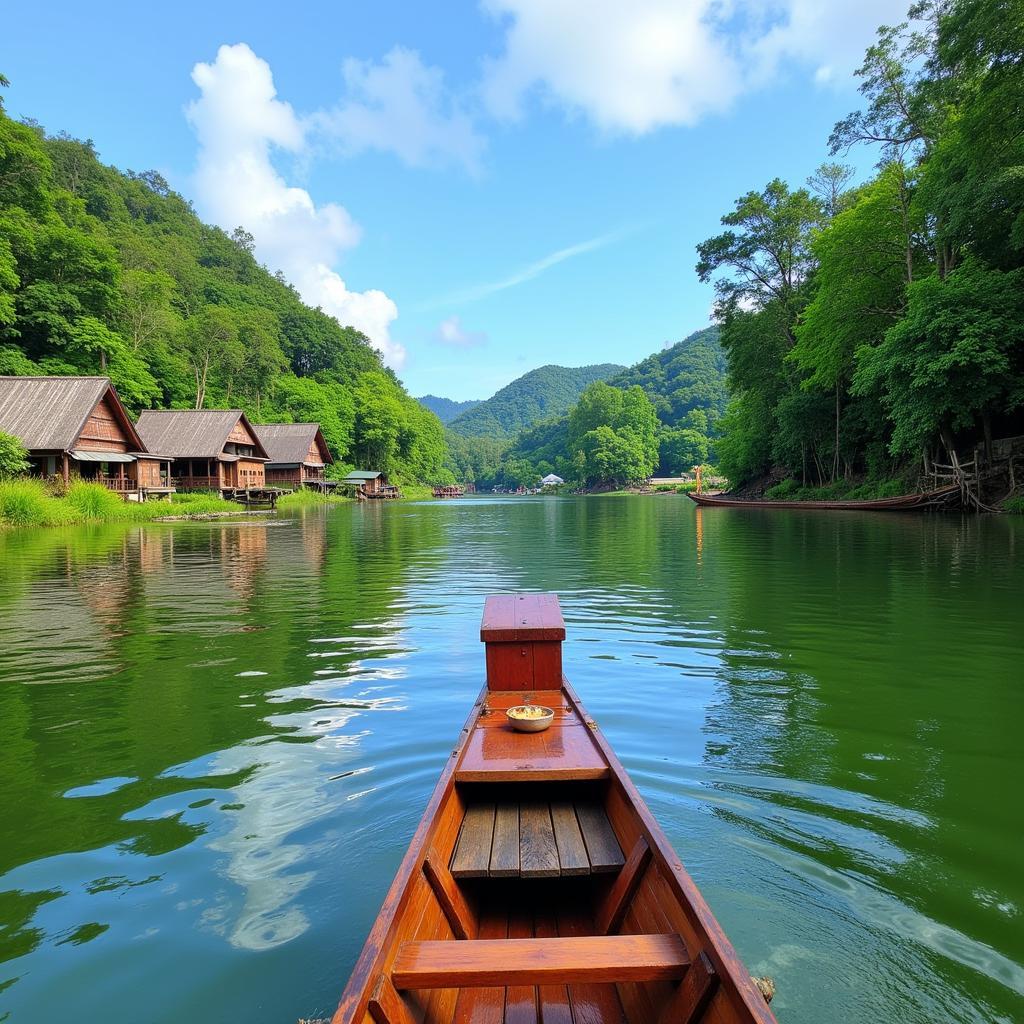 Cruising the Rajang River in a Traditional Longboat