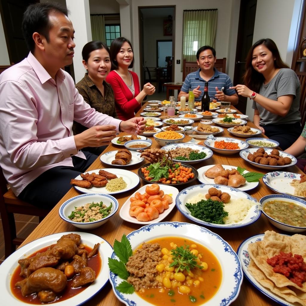 Enjoying a Traditional Malaysian Meal in a Rawang Homestay