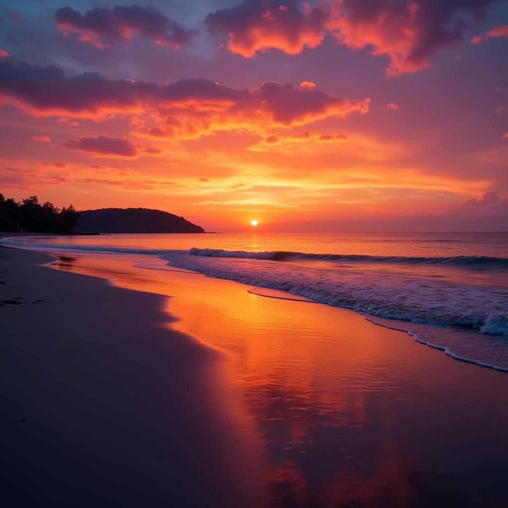 Sunset at a Rompin Beach