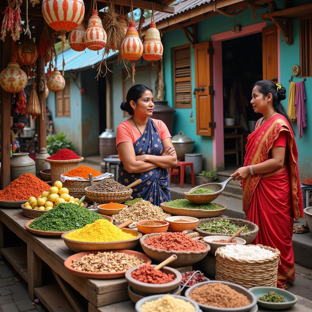 Vibrant Local Market near Rottikallu