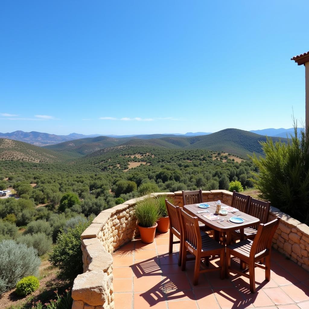 Scenic view from a rural Spanish homestay