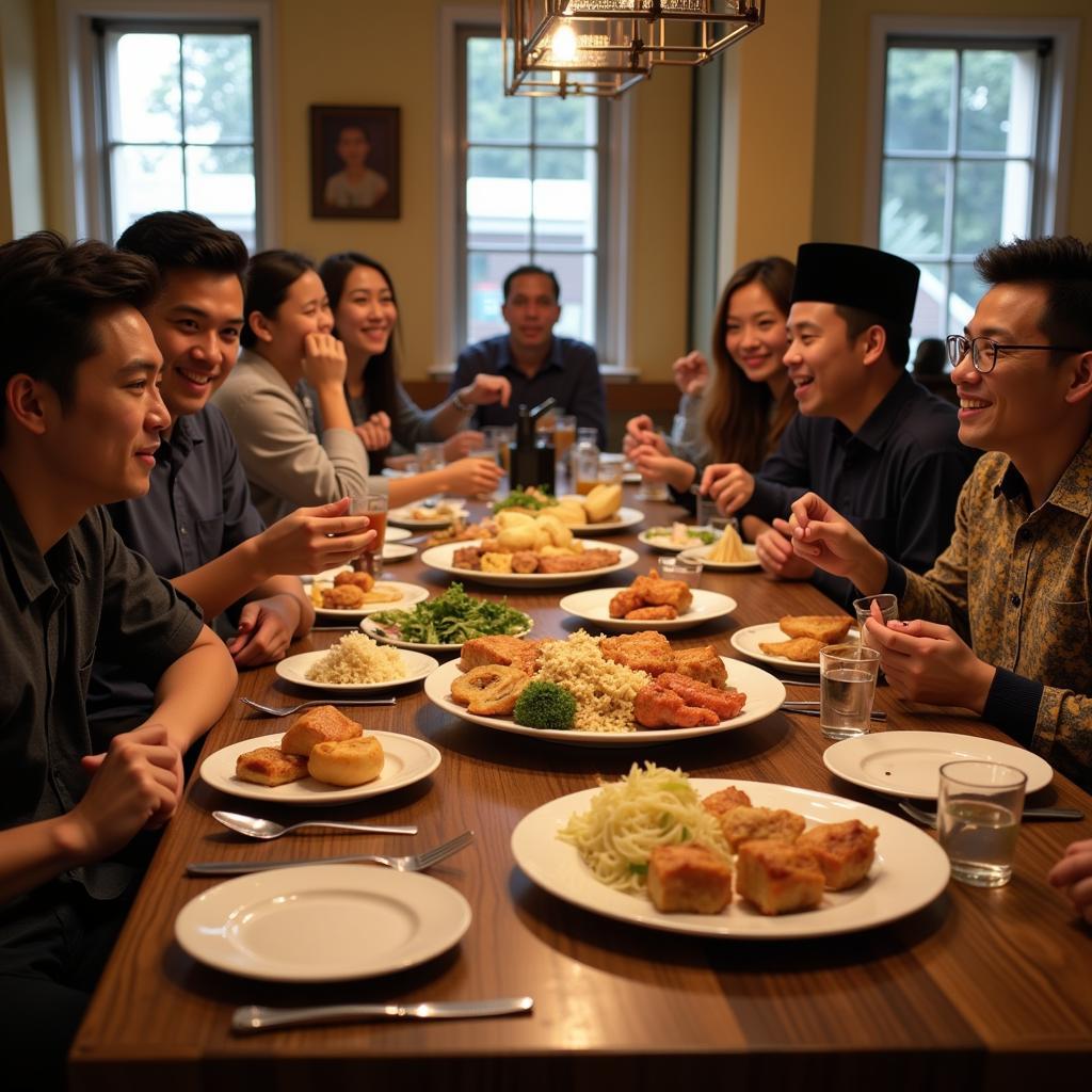 Family Dinner at a Sabak Bernam Homestay