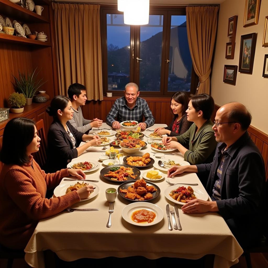 Sapa Homestay Family Dinner