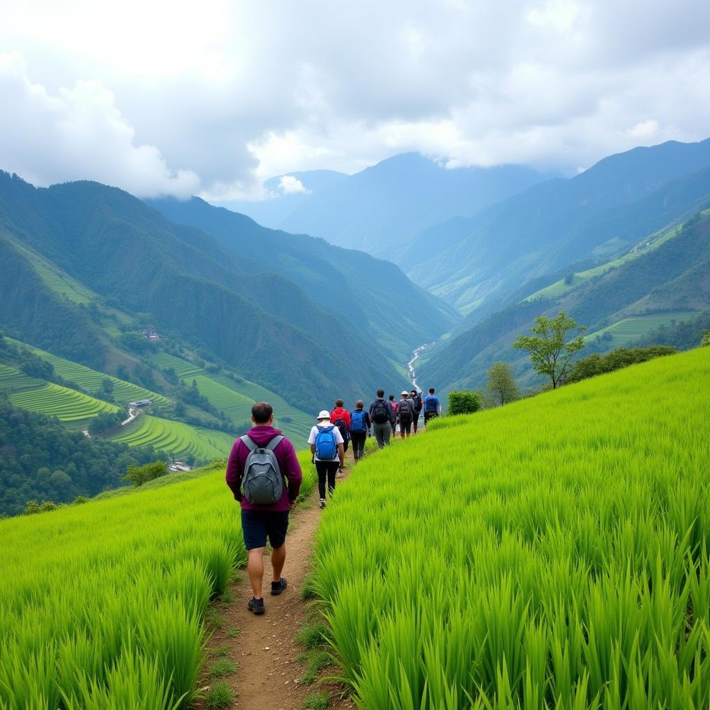 Trekking through Rice Terraces with Local Guide