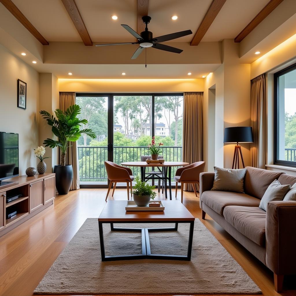 Comfortable living room in a Selangor homestay