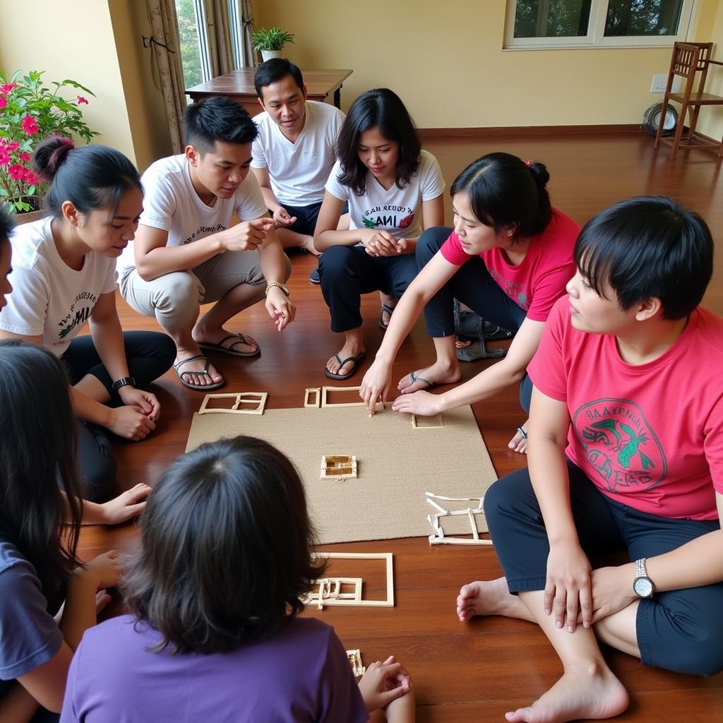 Participating in family activities during a Sepang homestay