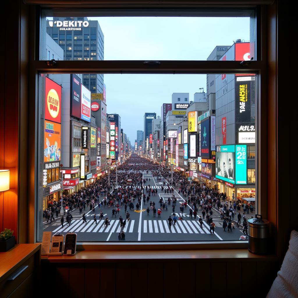 Shibuya Crossing View from a Homestay