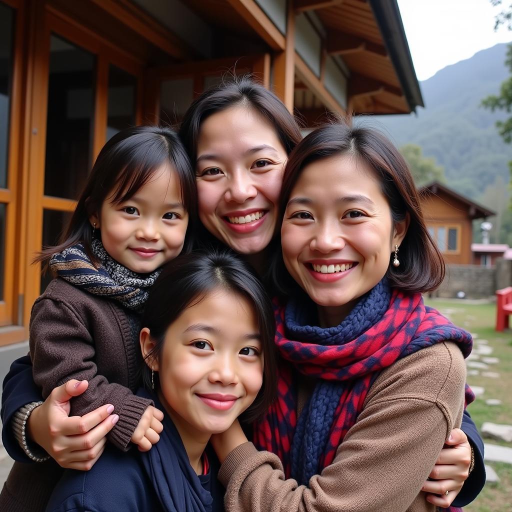 Sikkimese Family at Angel Homestay