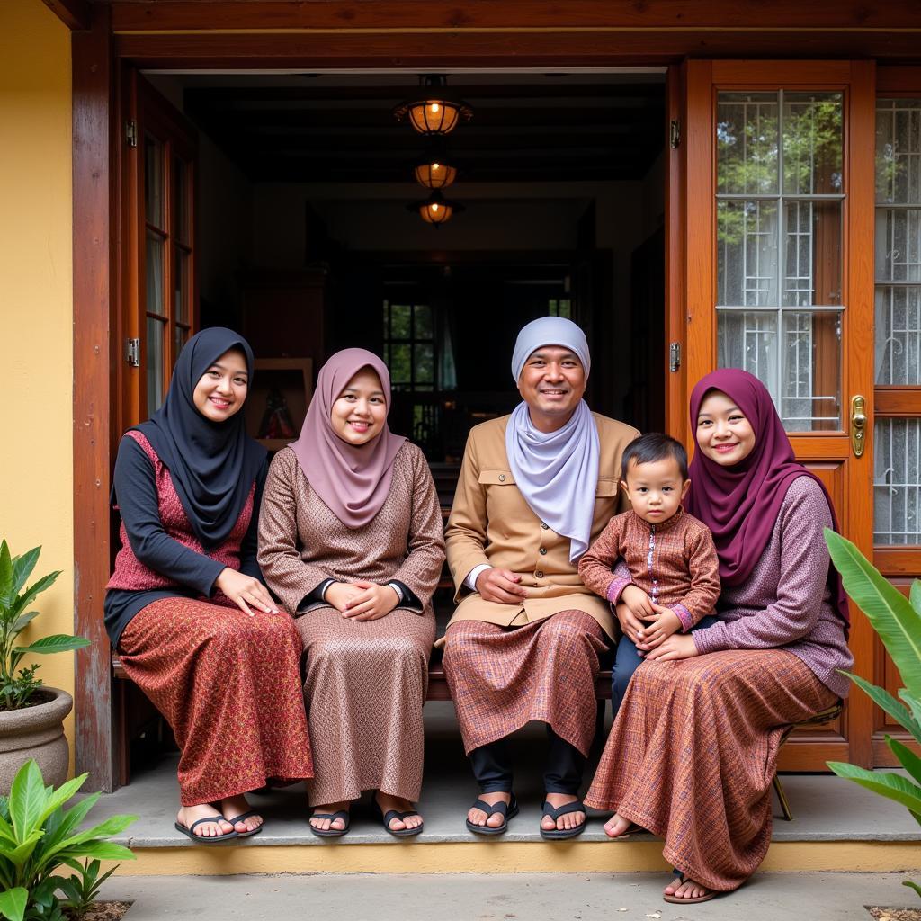 Indonesian Family Welcoming Guests into their Home