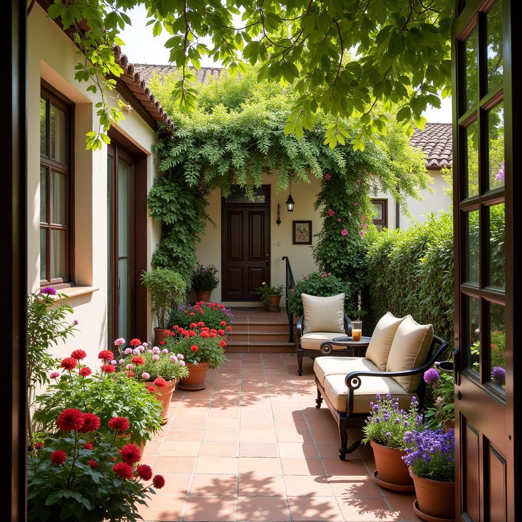 Charming patio in a Spanish bijou homestay