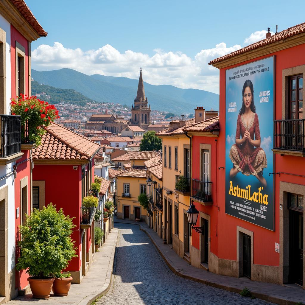 Spanish Cityscape with Thai Lakorn Poster