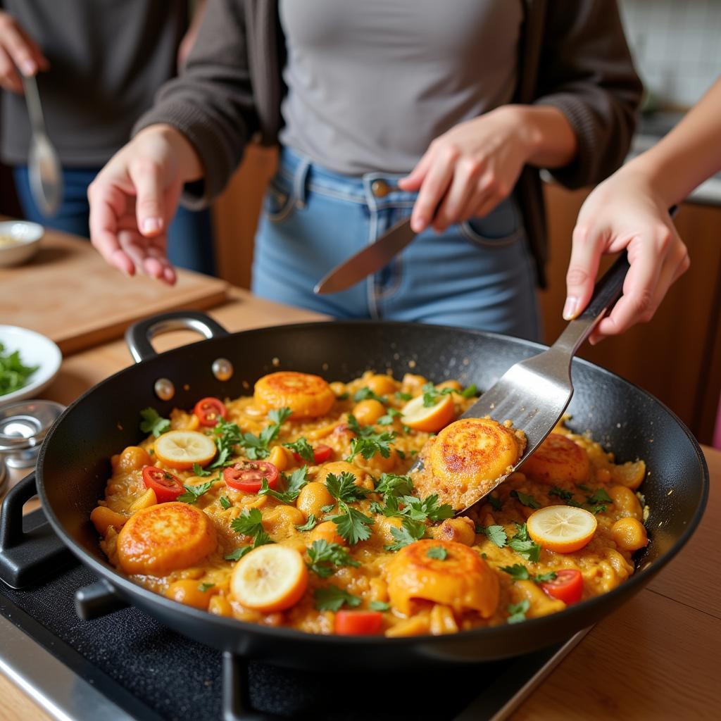 Learning to Cook Paella During an Ember Homestay