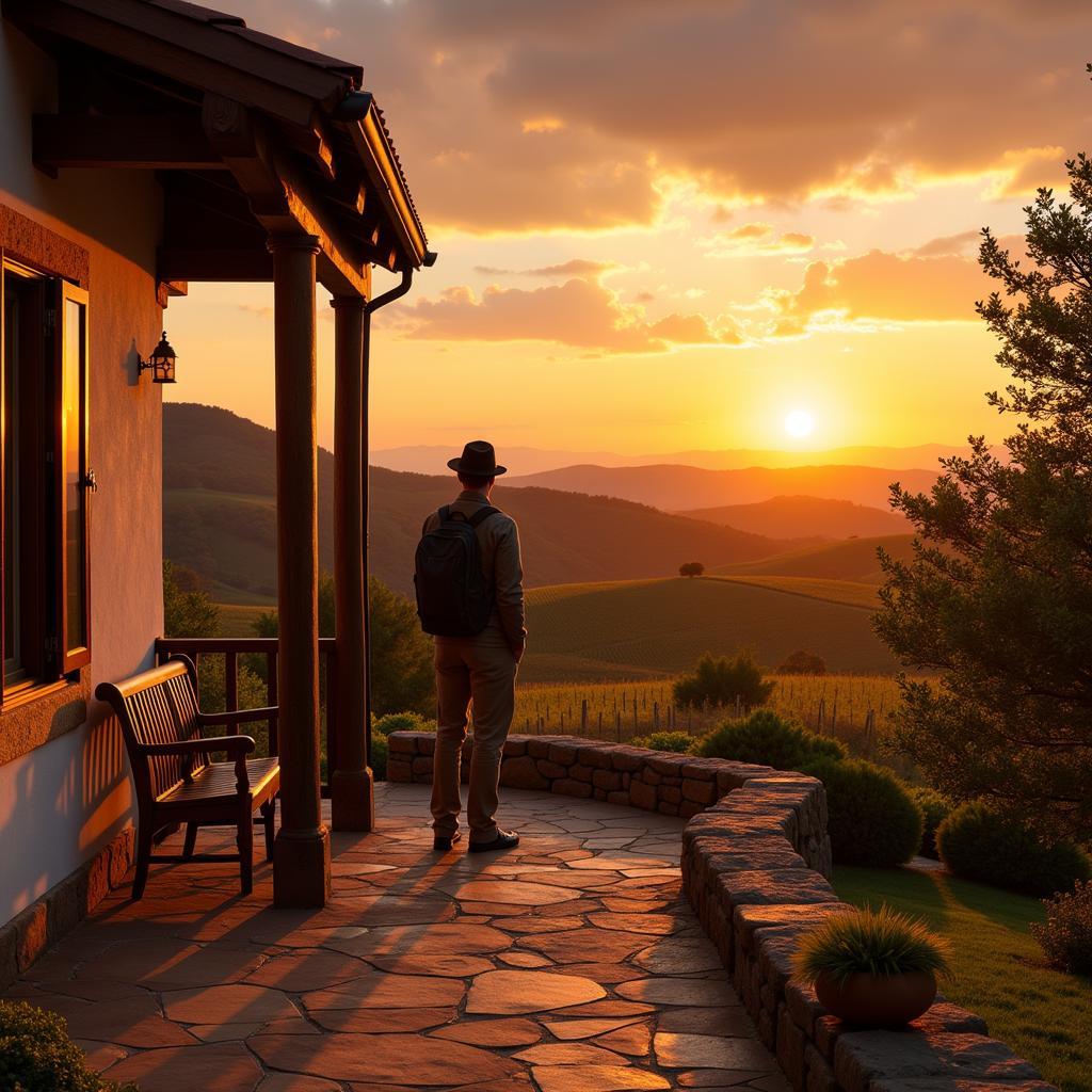 Relaxing in the Spanish countryside at a homestay