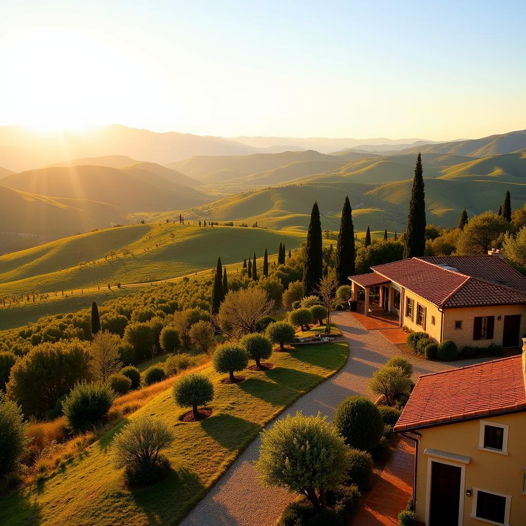 Scenic View from a Spanish Countryside Homestay