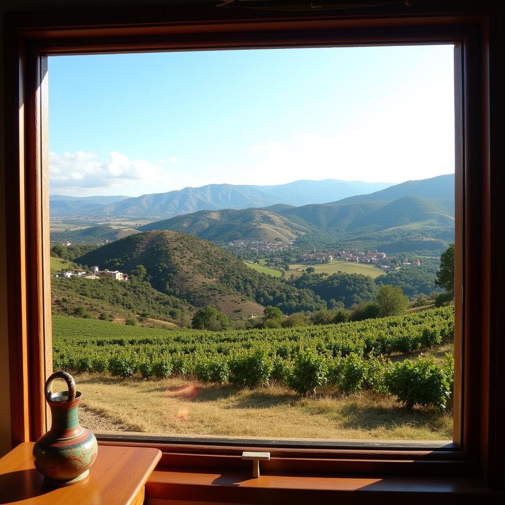 Scenic Spanish Countryside View from a Homestay