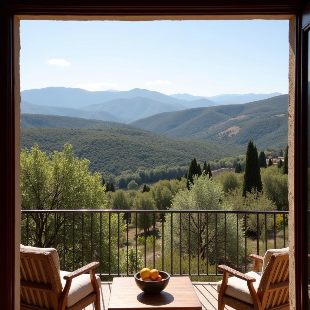 View of the Spanish Countryside from a Homestay