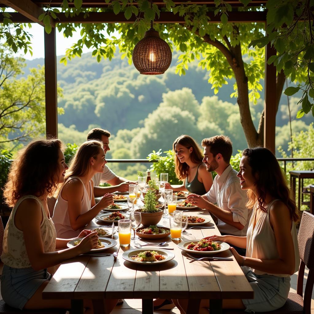 Dining at a Spanish Eco Valley Restaurant