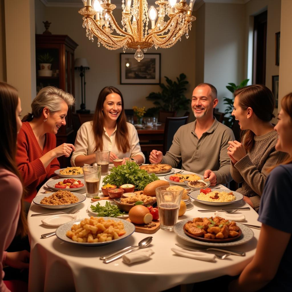 Sharing a Meal with a Spanish Family