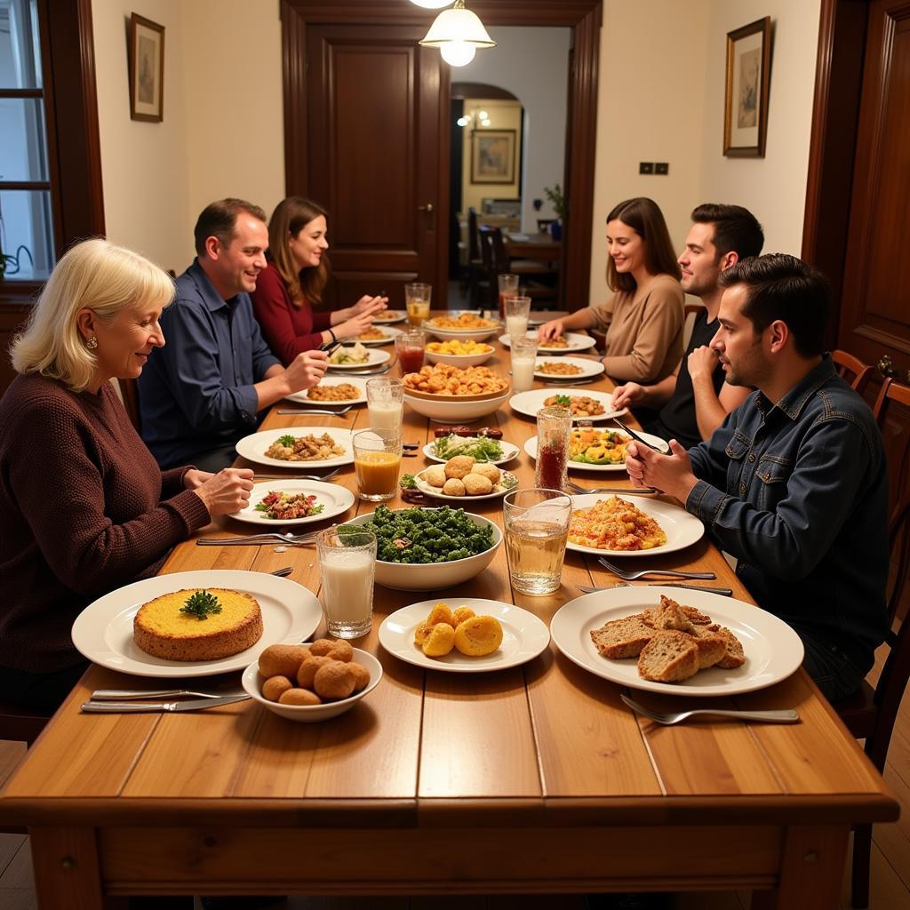 Sharing a Meal with a Spanish Family