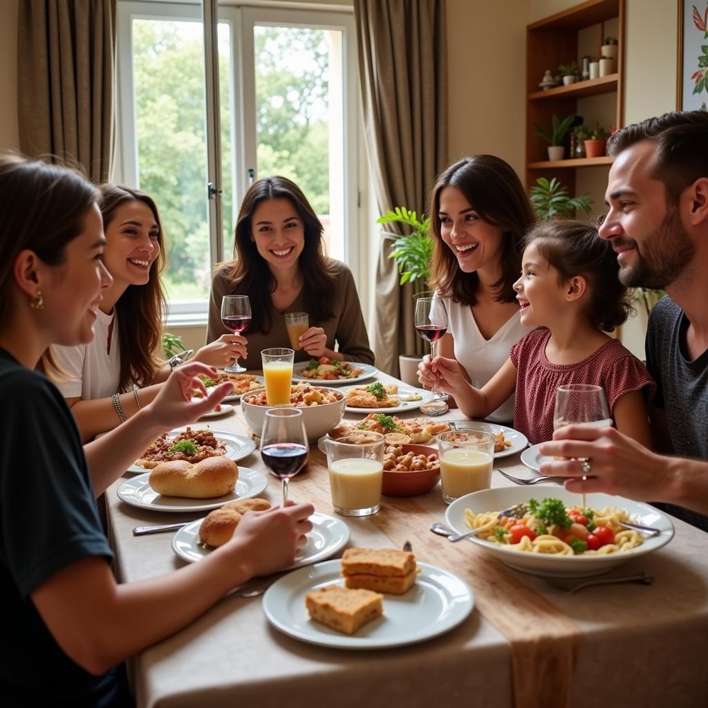 Sharing a Meal with a Spanish Family