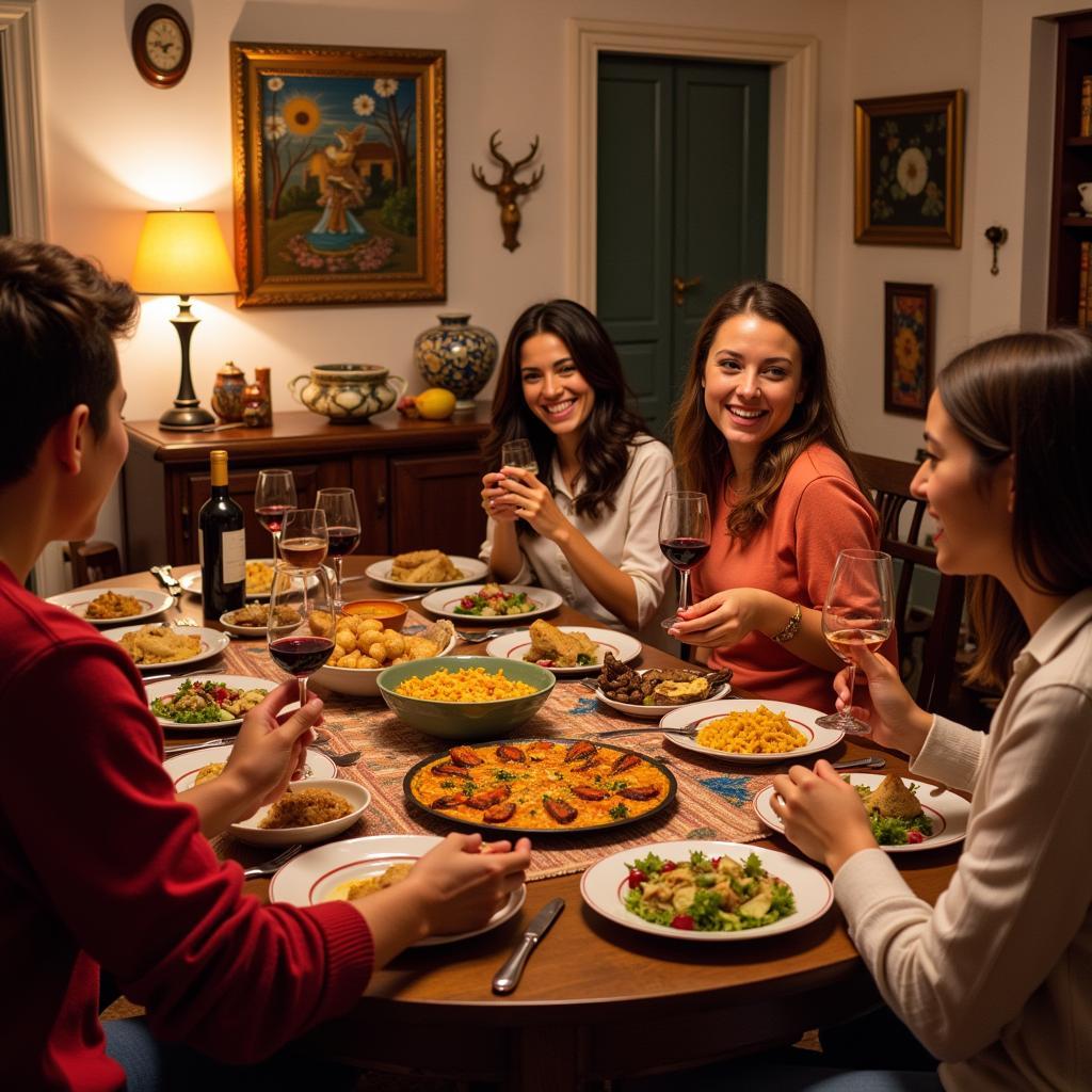 Authentic Spanish Family Dinner