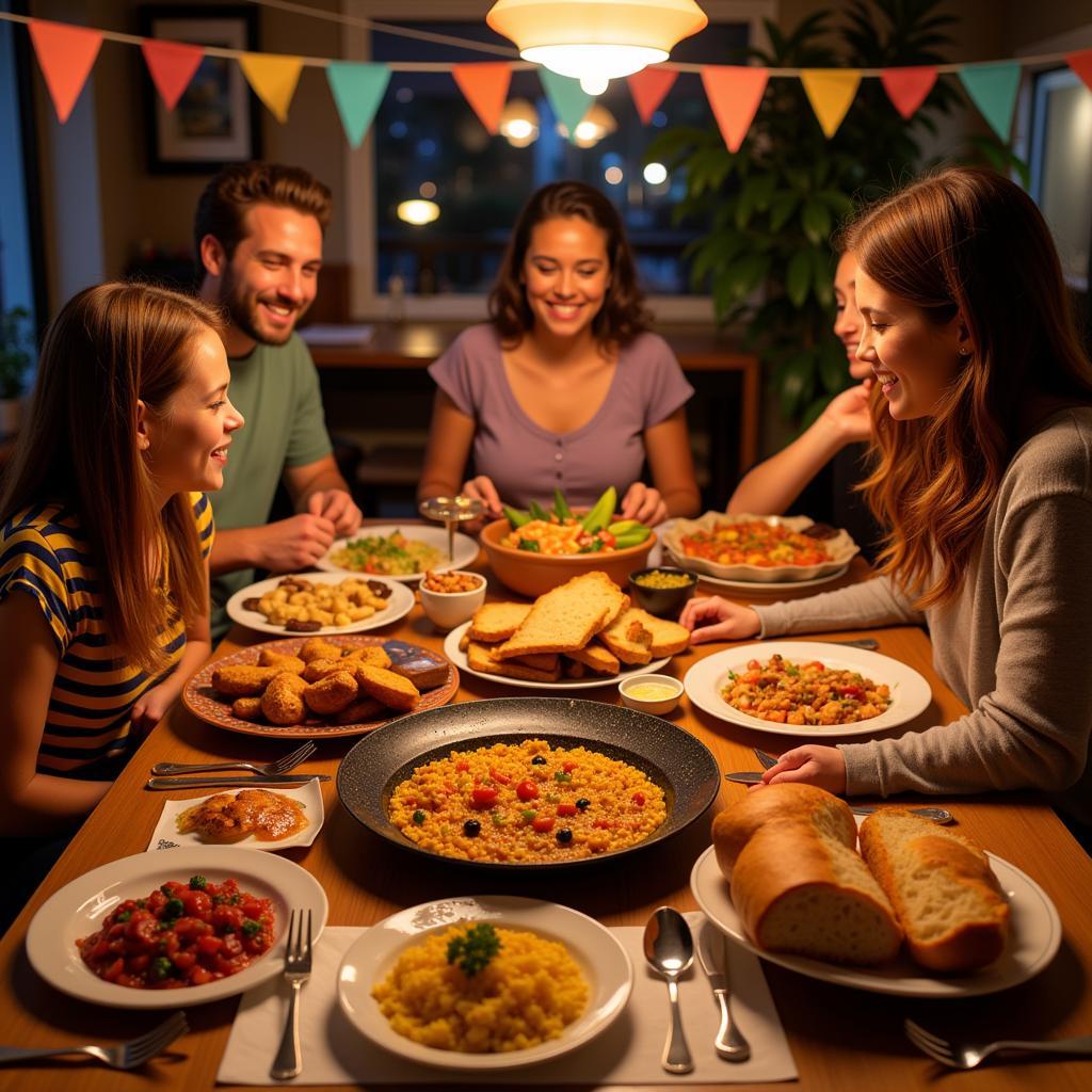 Sharing a Meal with a Spanish Family