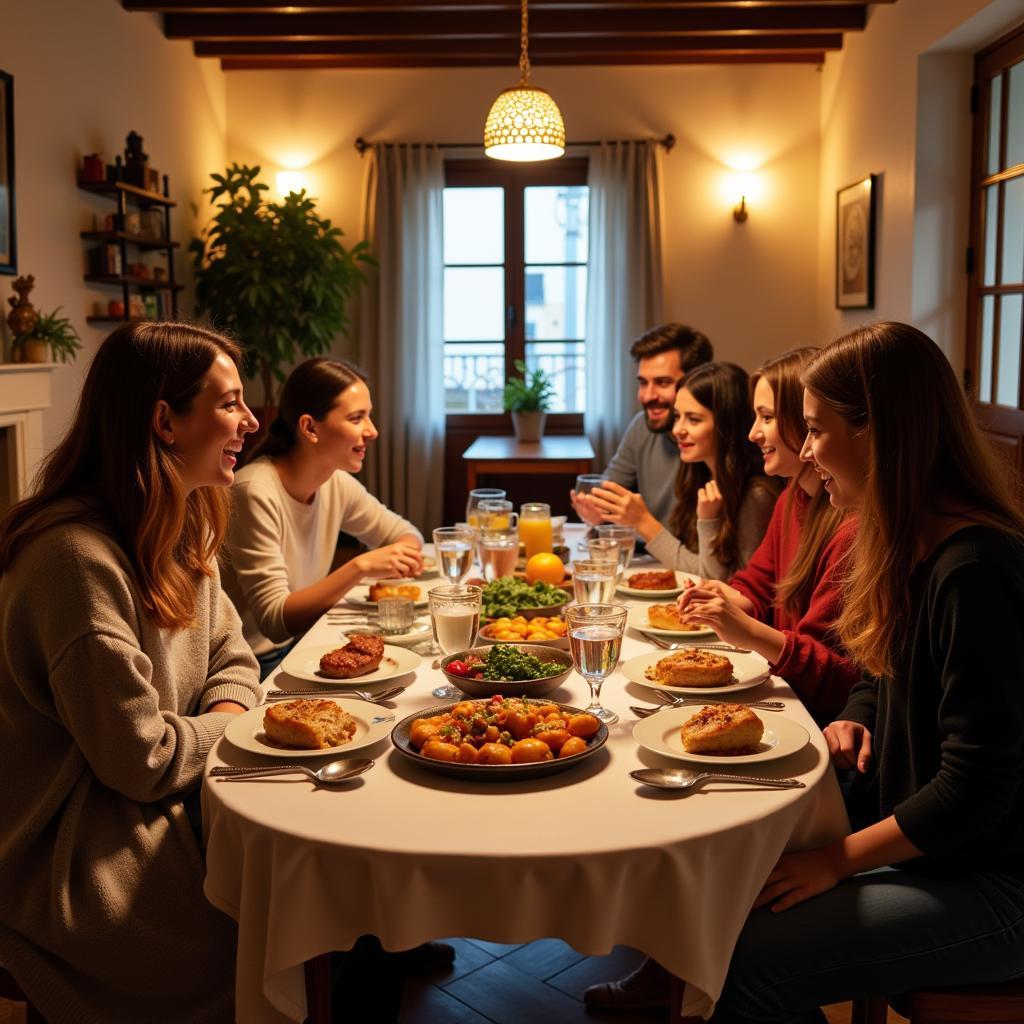 Authentic Spanish Family Dinner in a Homestay