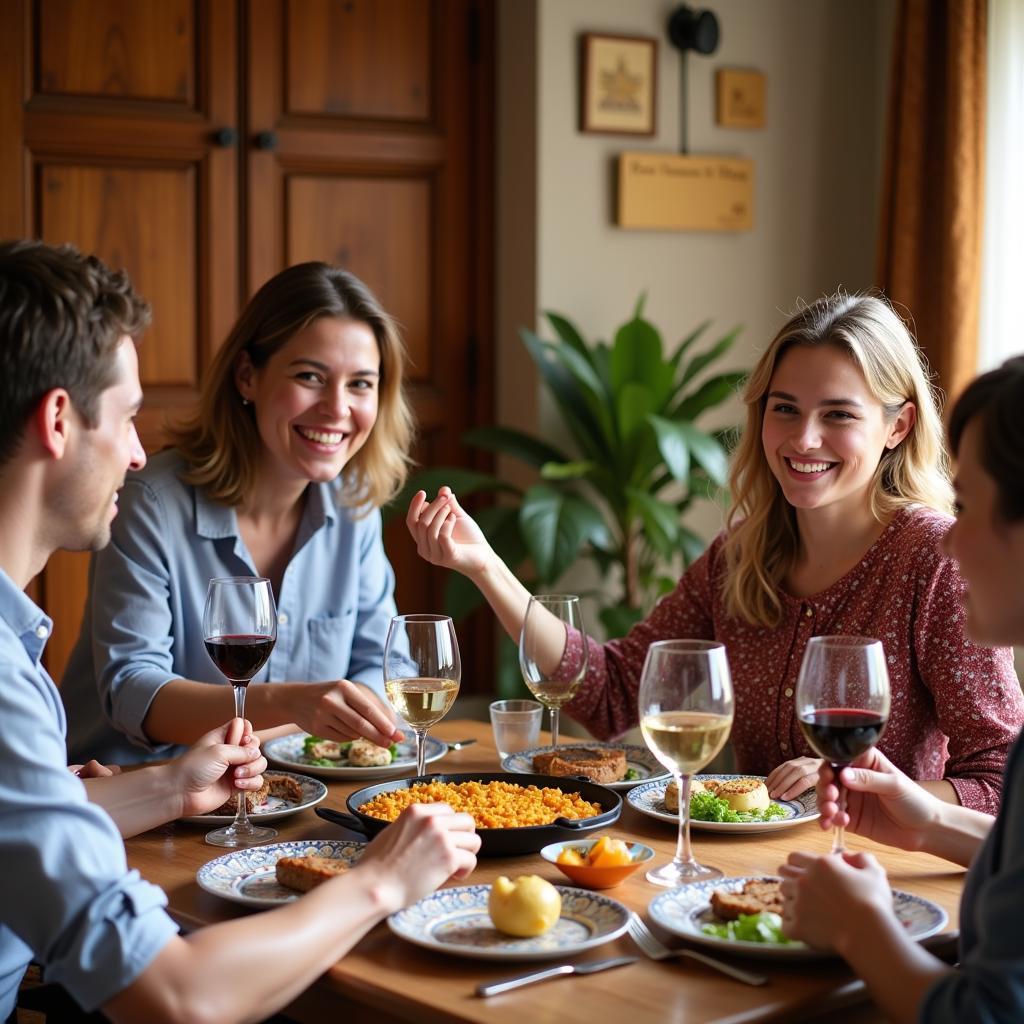 Authentic Spanish Family Dinner at a Homestay