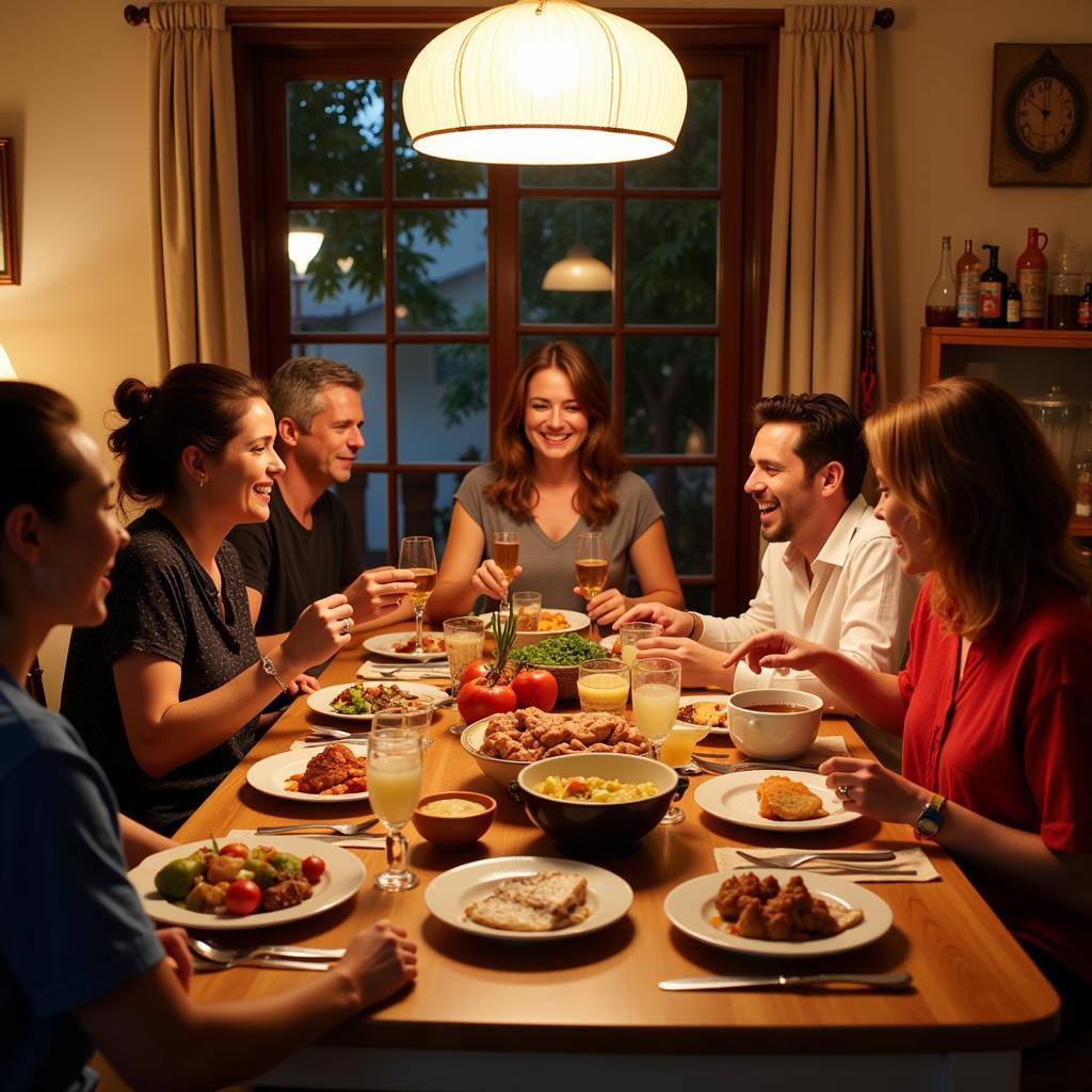 Sharing a Meal with a Spanish Family