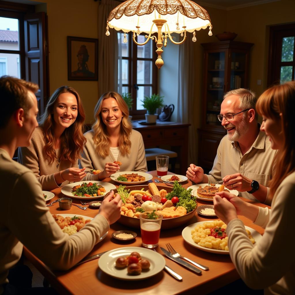 Sharing a Meal with a Spanish Family