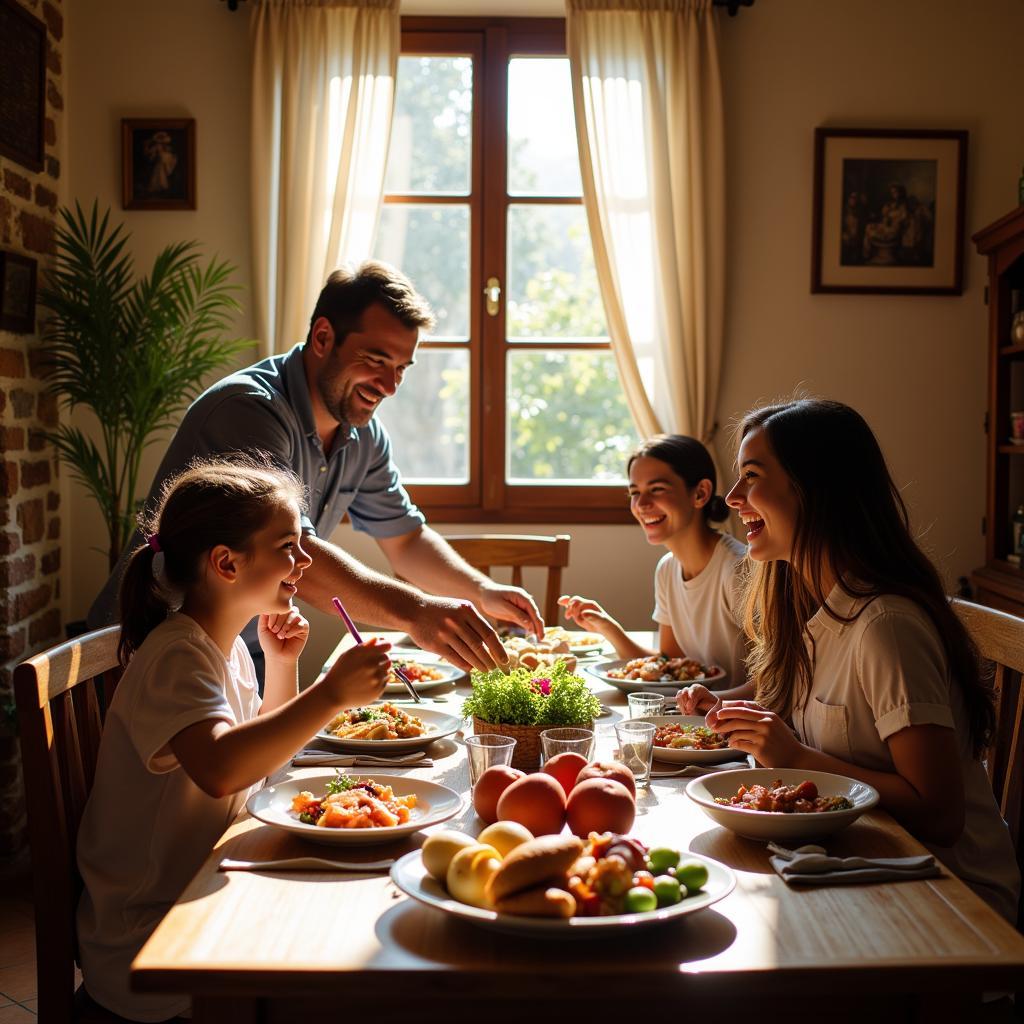 Authentic Spanish Family Meal in a Homestay