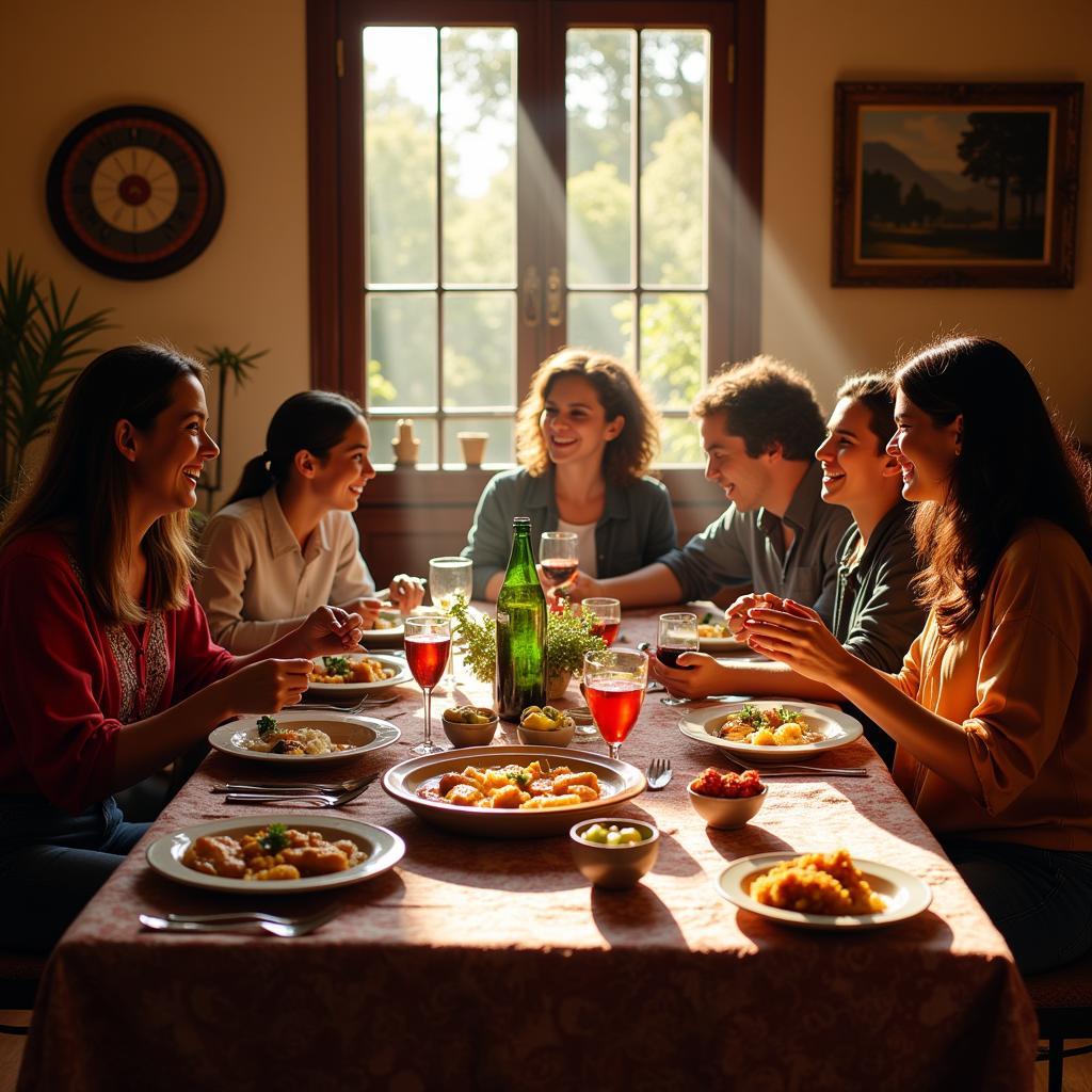 Sharing a Meal with a Spanish Family