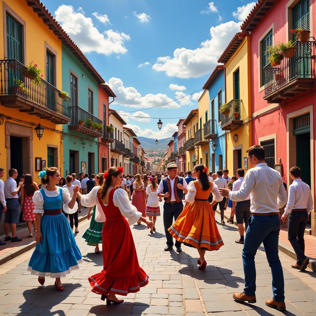 Celebrating a Local Fiesta in Spain