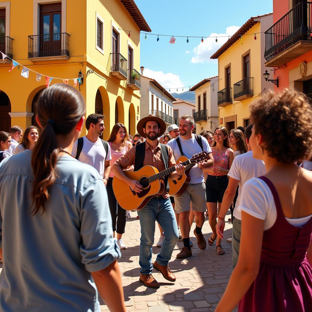 Celebrating a Spanish fiesta with a homestay family