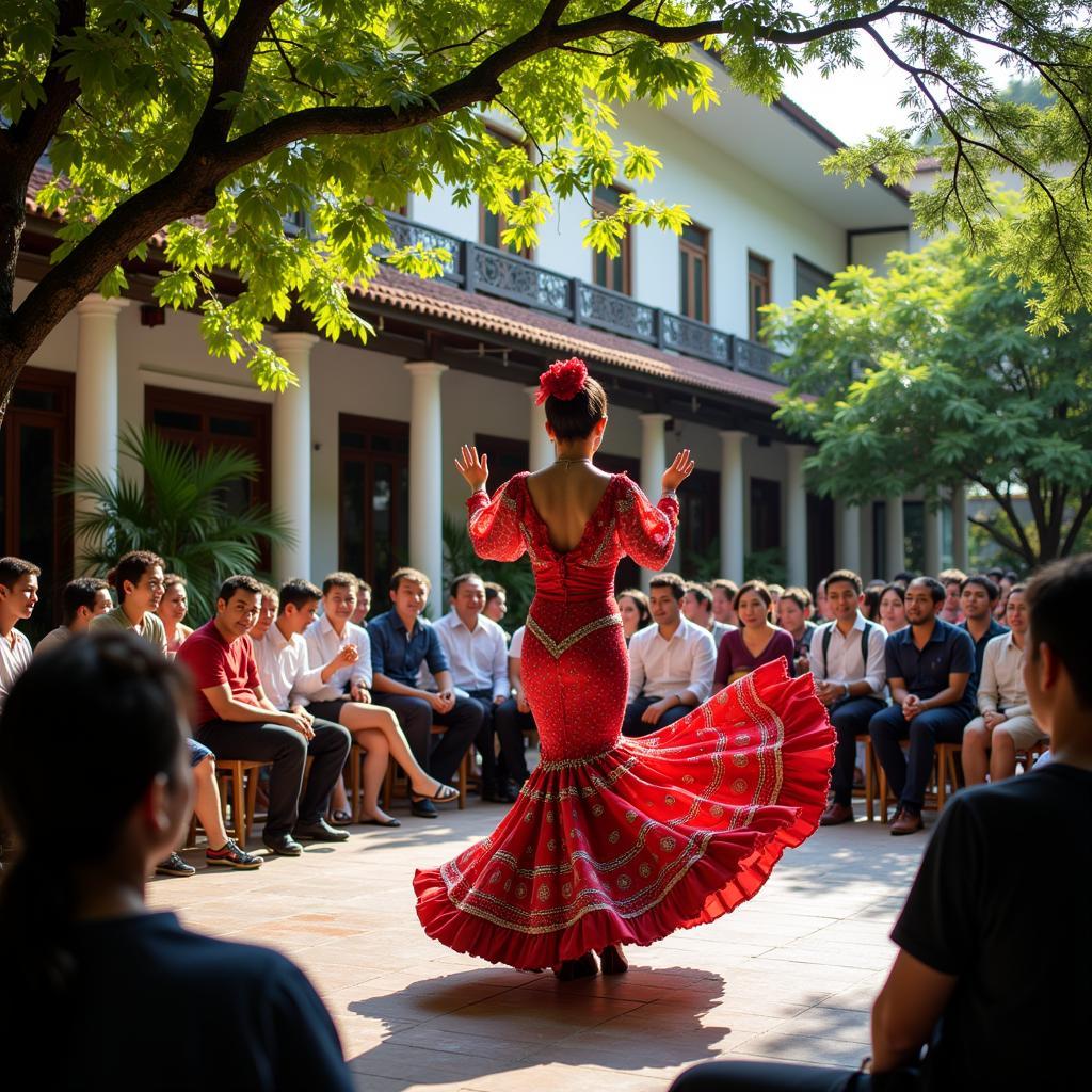 Spanish Flamenco Performance in a Kelantan Homestay