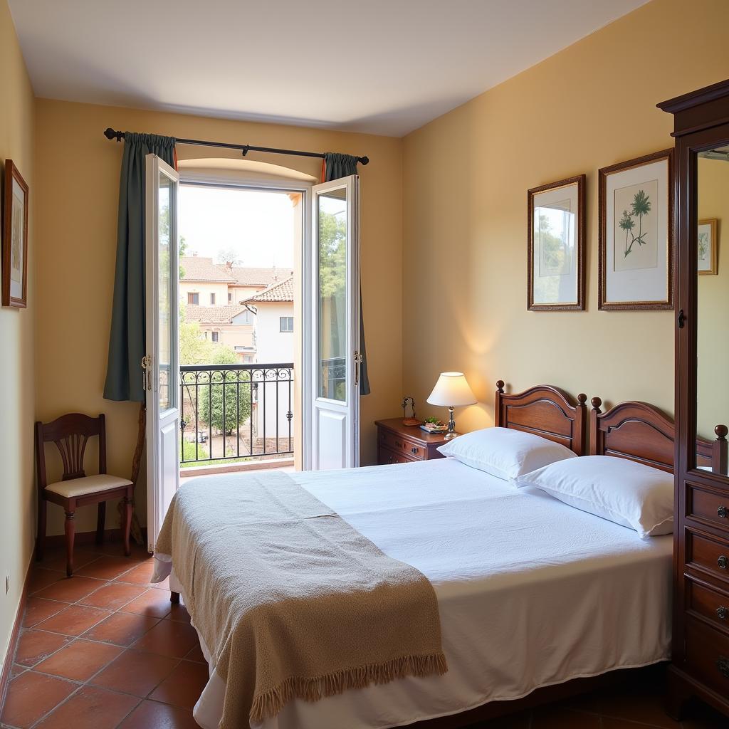 Comfortable Bedroom in a Spanish Homestay