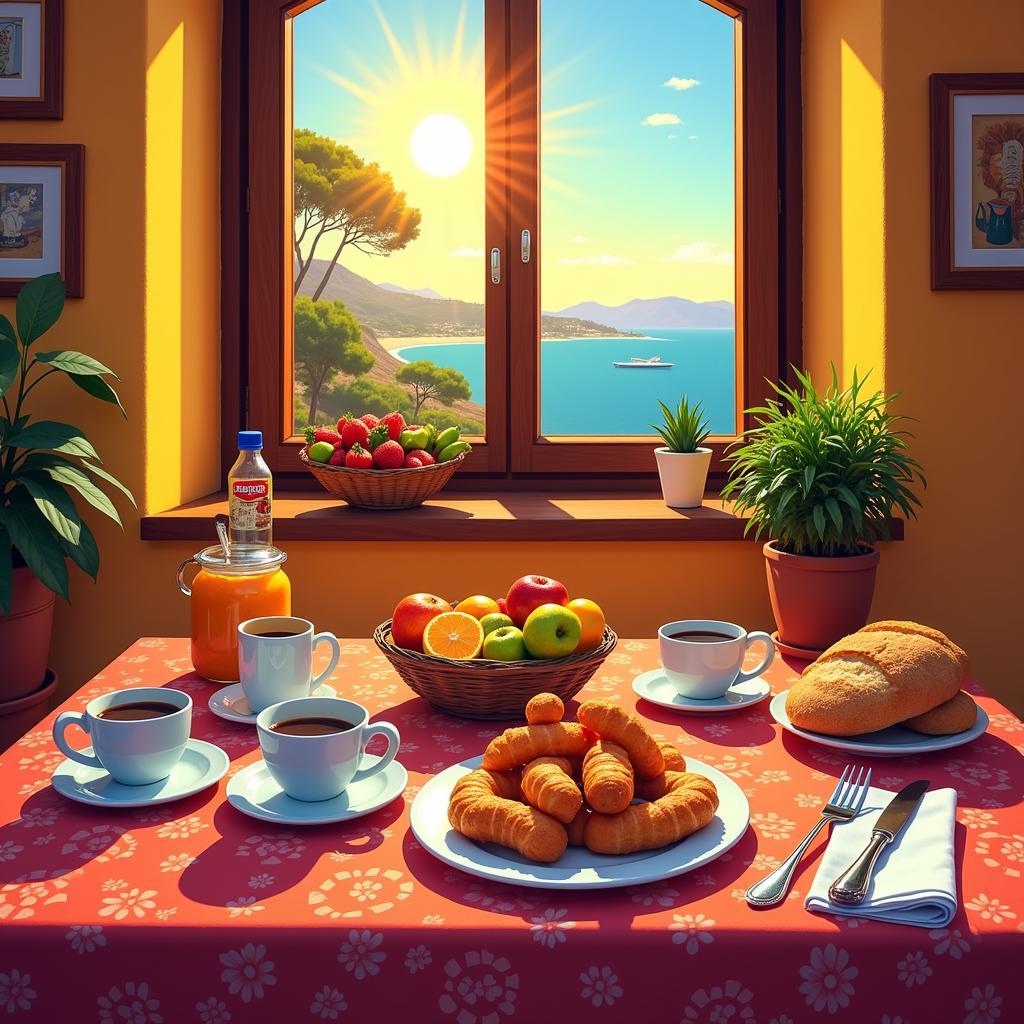 Spanish Homestay Breakfast