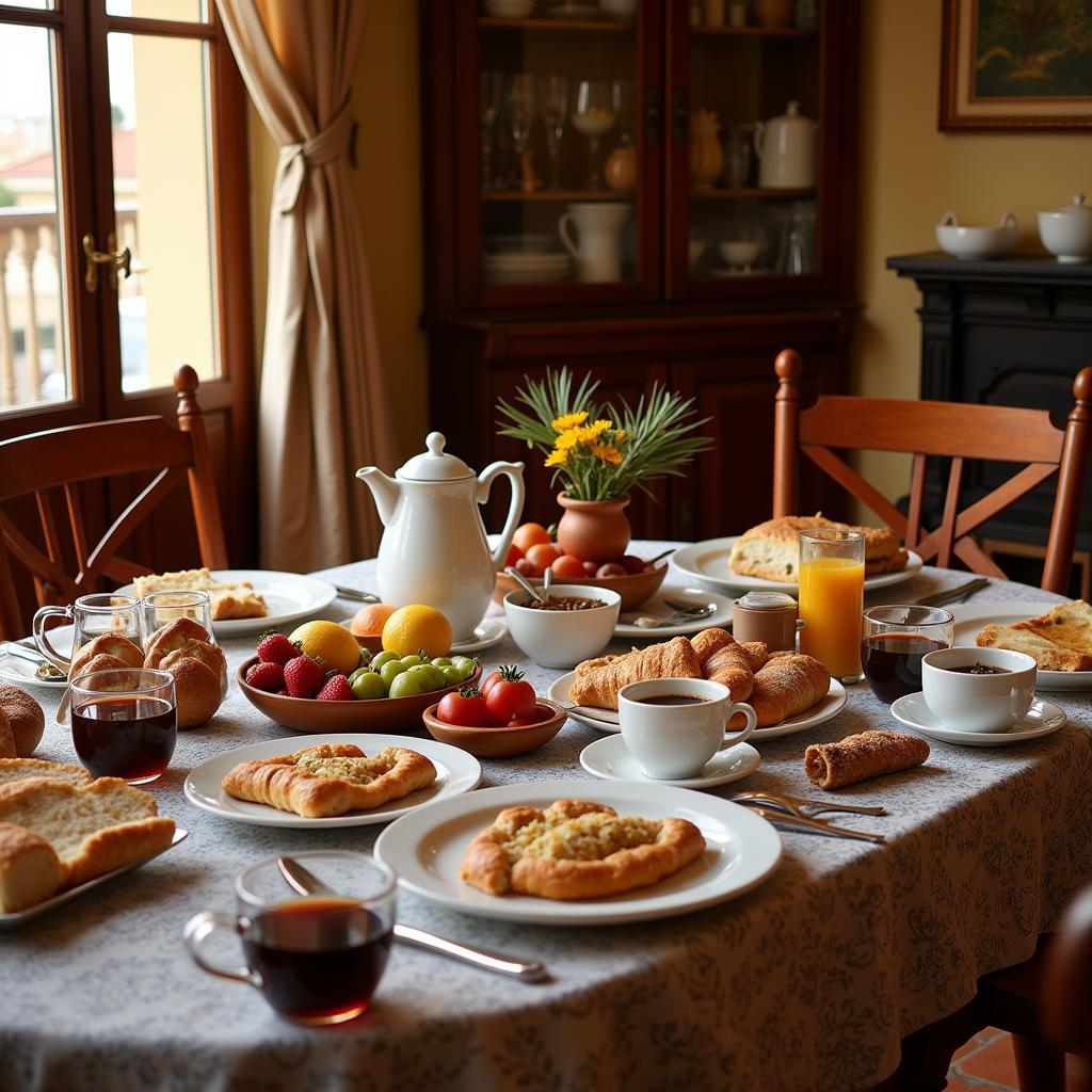 Authentic Spanish Breakfast at Greenhill Homestay