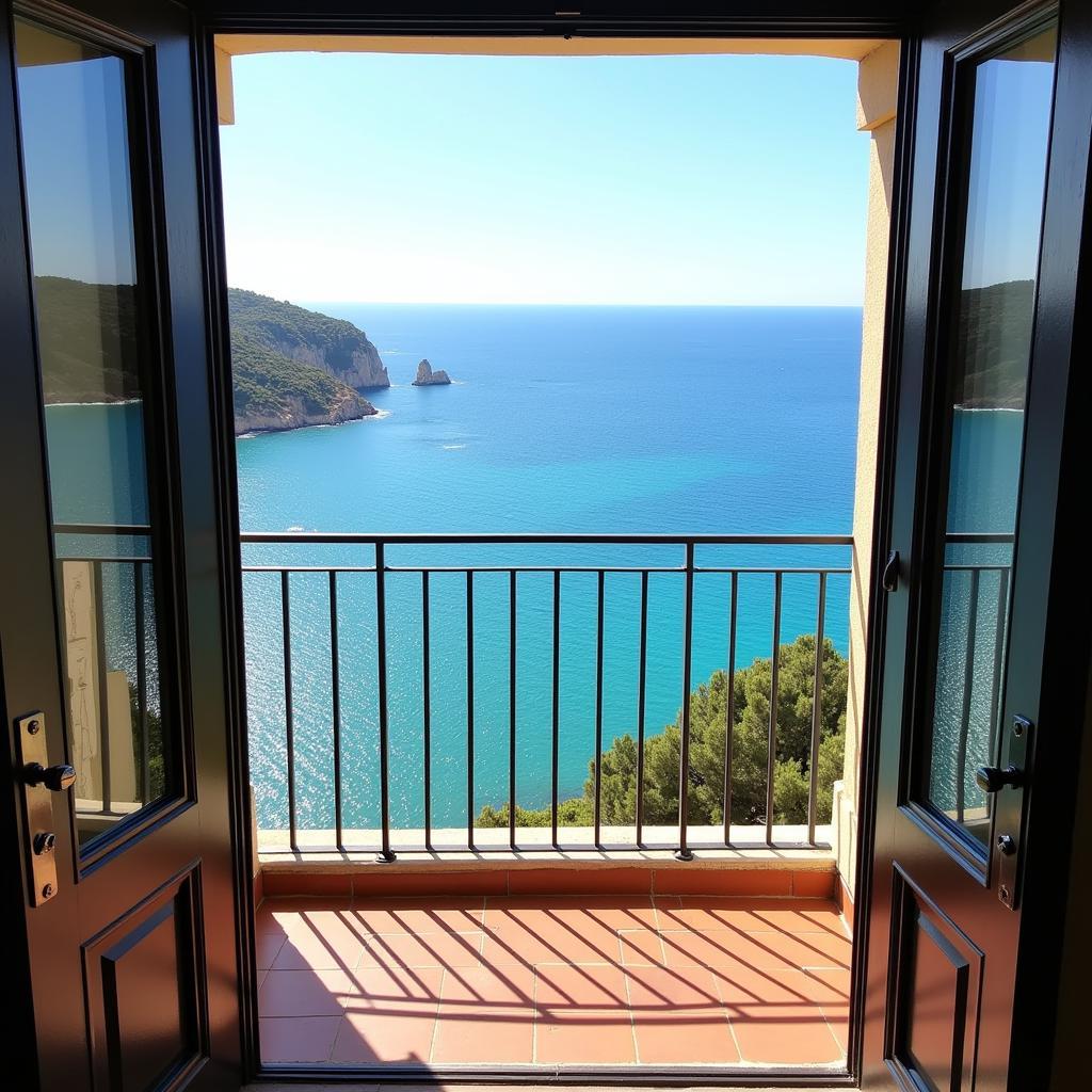 Coastal view from a Spanish homestay