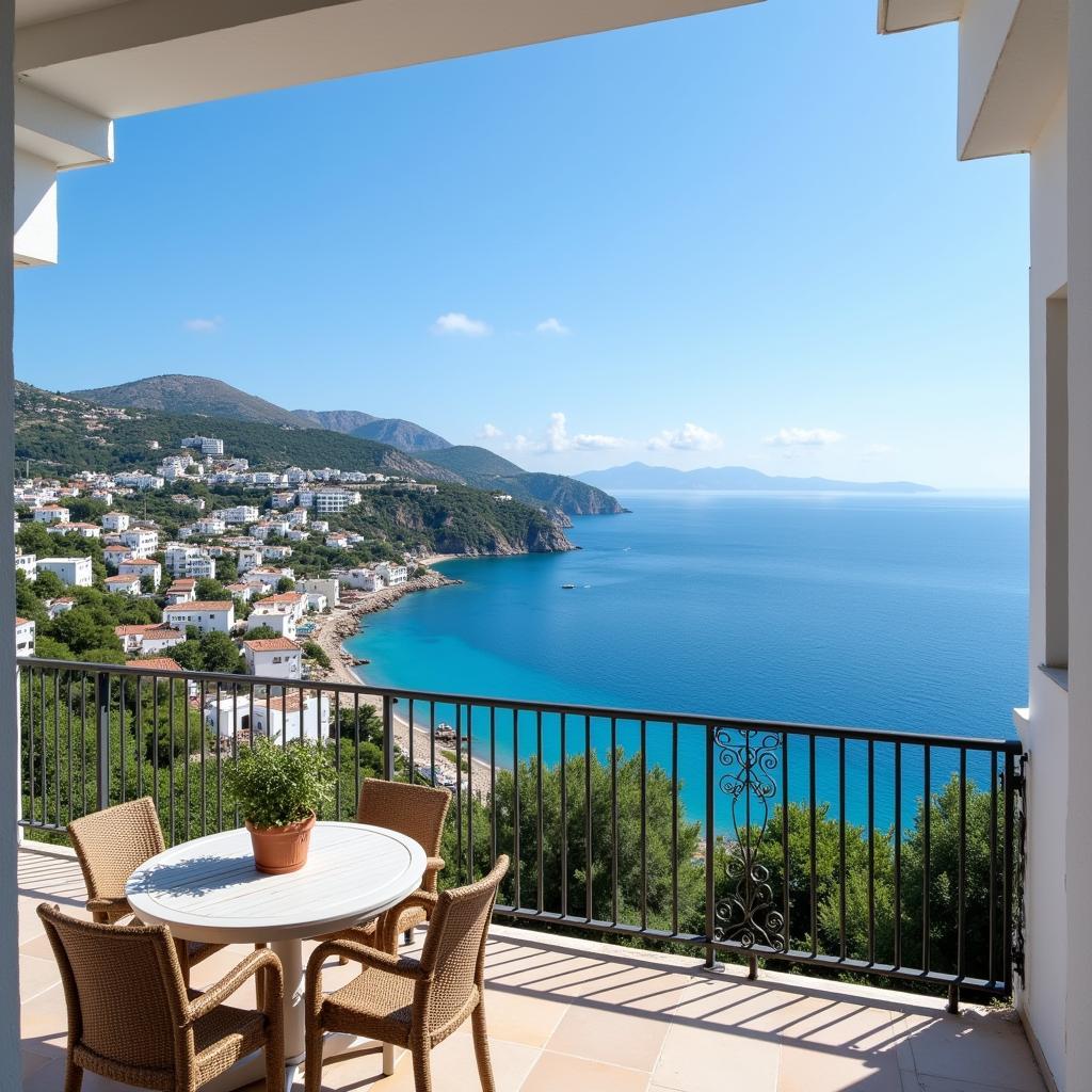 Stunning coastal view from a Spanish homestay