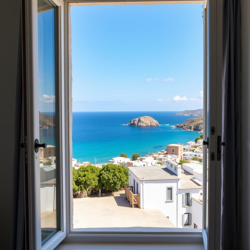 Coastal view from a Spanish homestay