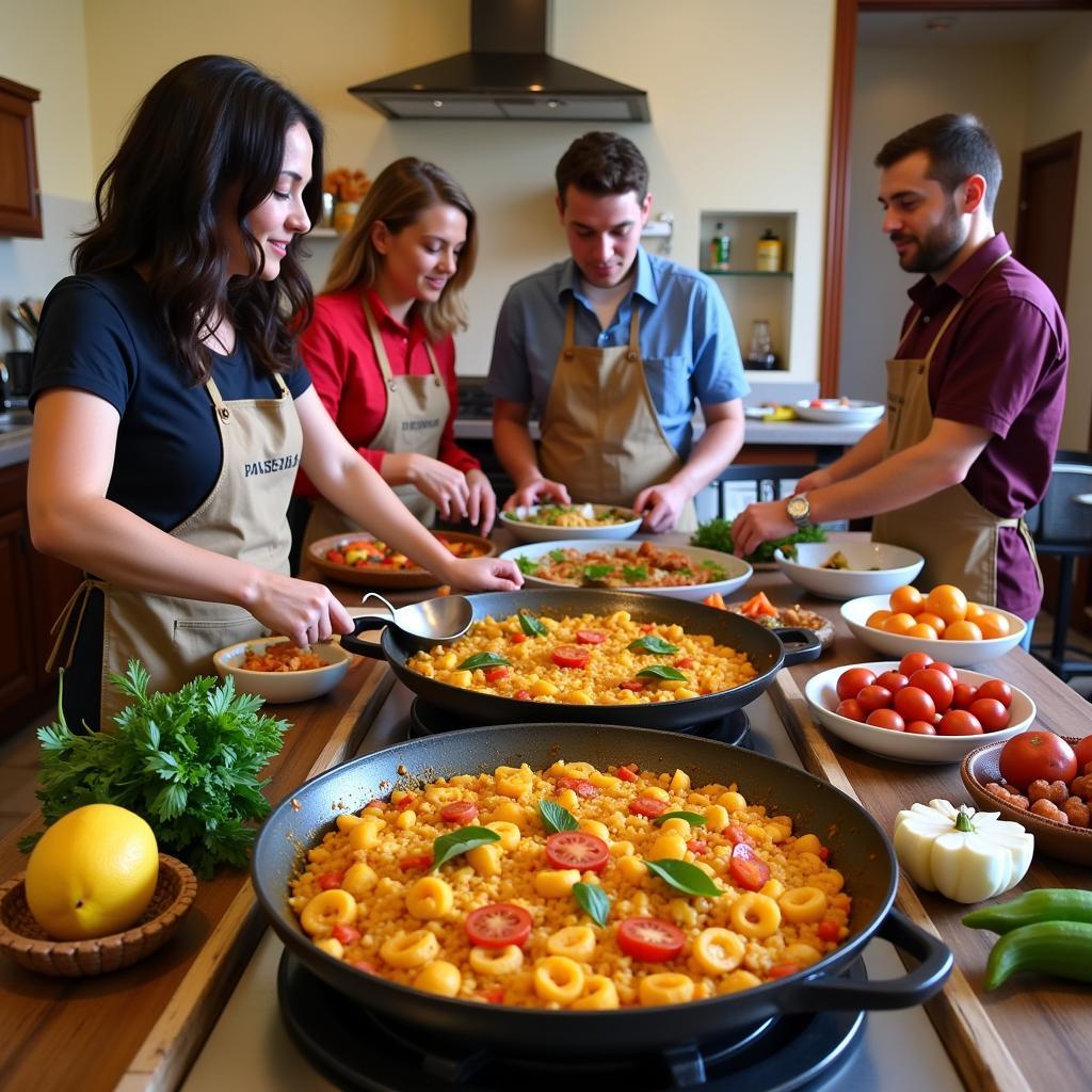 Learning to Make Paella in a Spanish Homestay