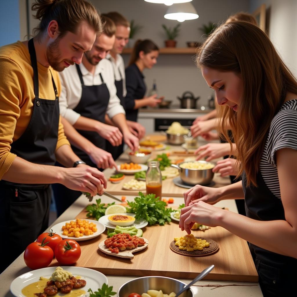 Learning to make tapas in a Spanish homestay