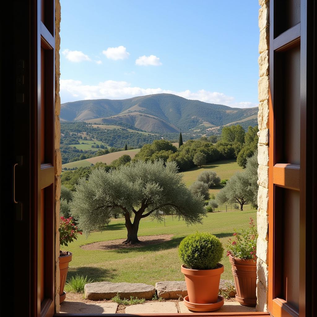 Scenic Spanish Countryside Homestay View