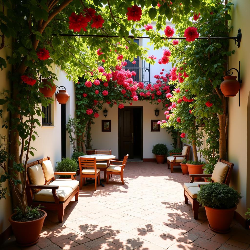 Charming Spanish Homestay Courtyard