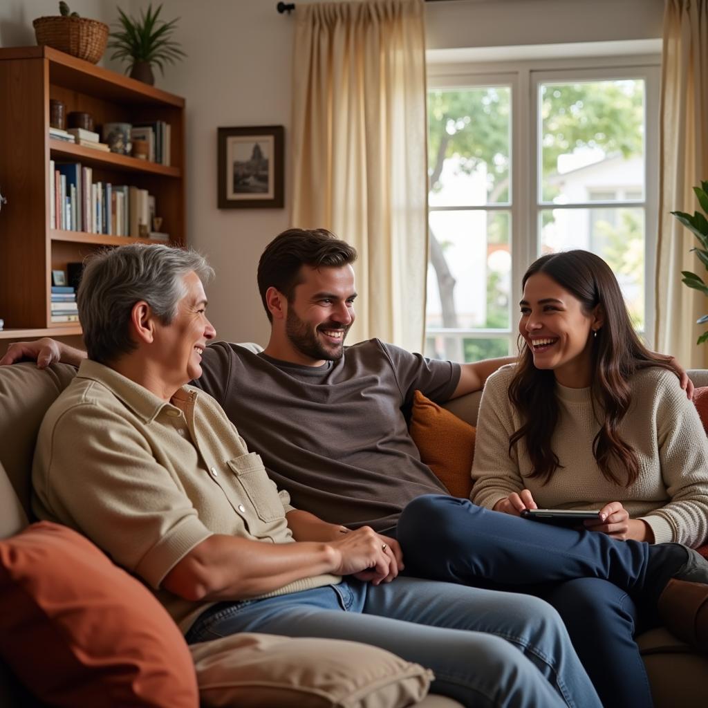 Enjoying Conversation in a Spanish Homestay