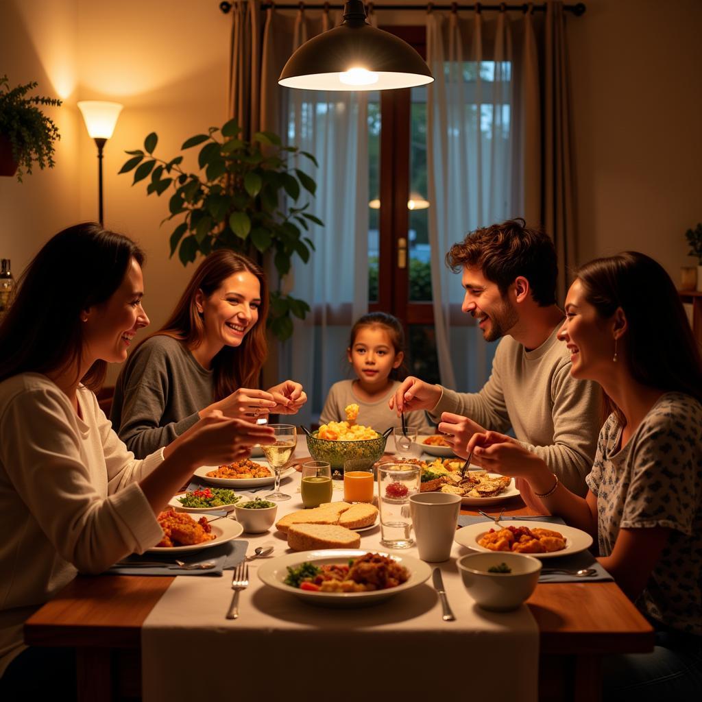 Spanish Homestay Family Dinner