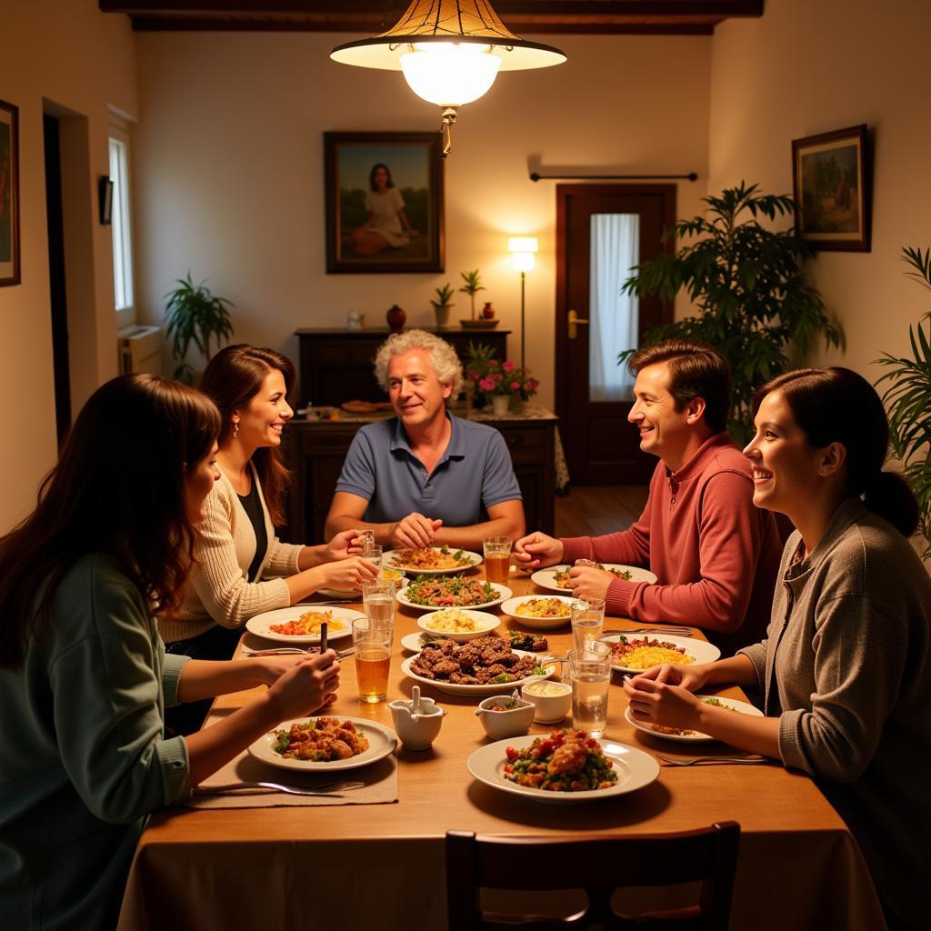 Spanish Homestay Family Dinner